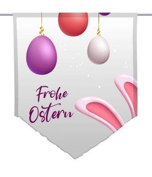 Ostern in silber, Scheibenhänger spitz